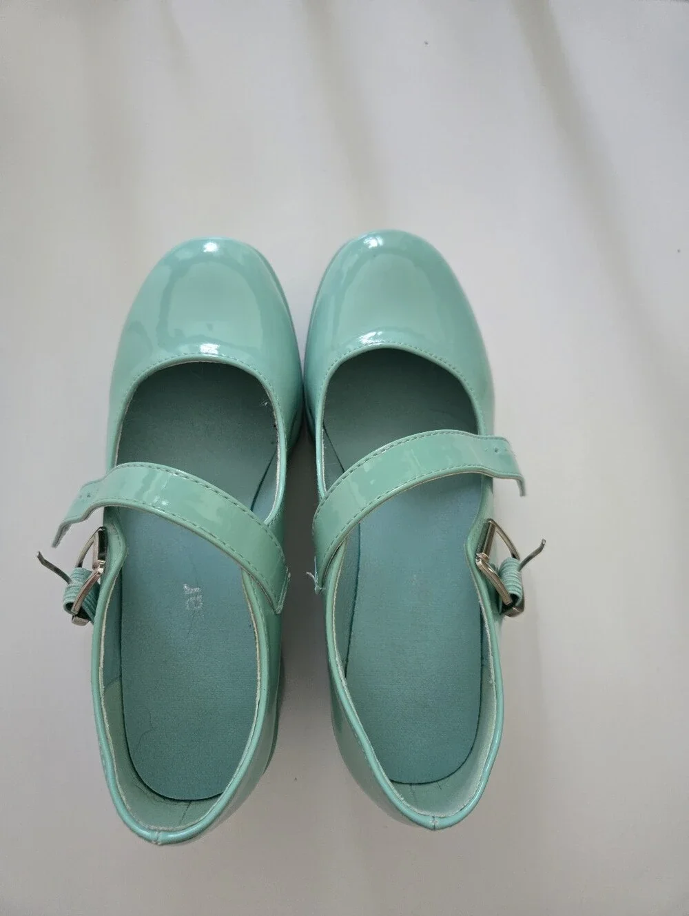Glossy Mint Platform Mary Jane Pumps
